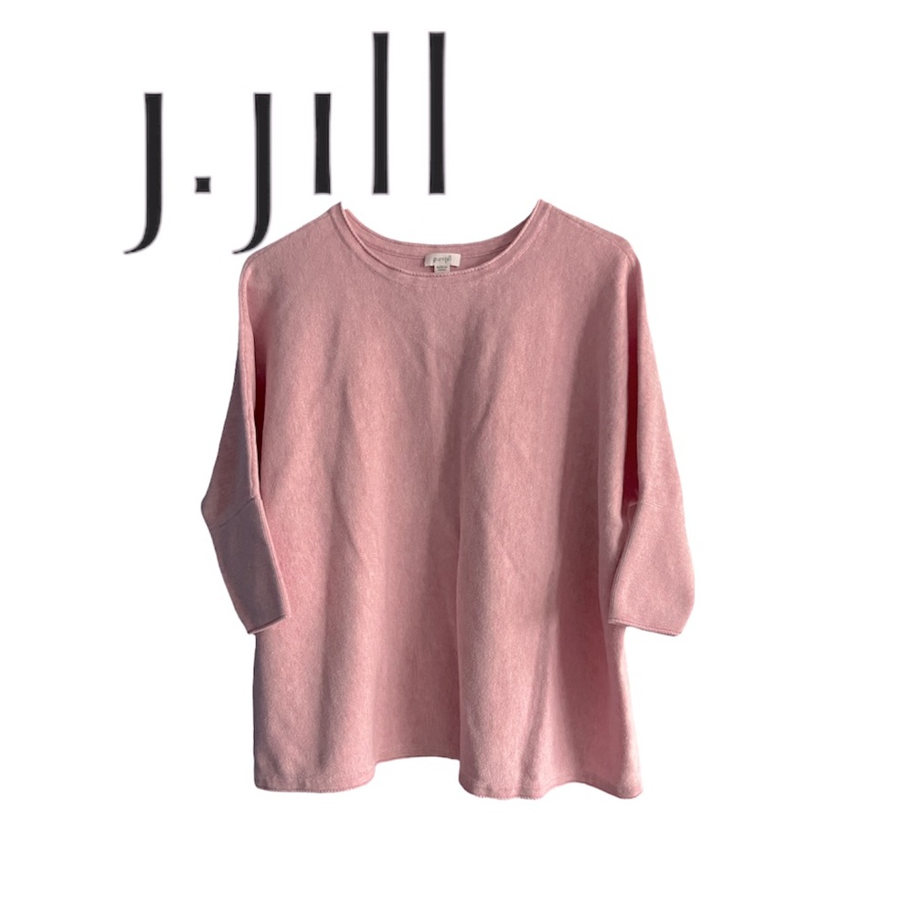 Purejill J.Jill Pink Heather 3/4 Sleeves Light Sweater - Picture 6 of 6